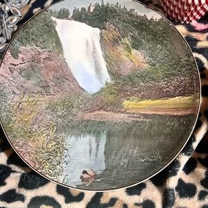 Decorative Scenic Waterfall Collector Plate - Landscape Artwork